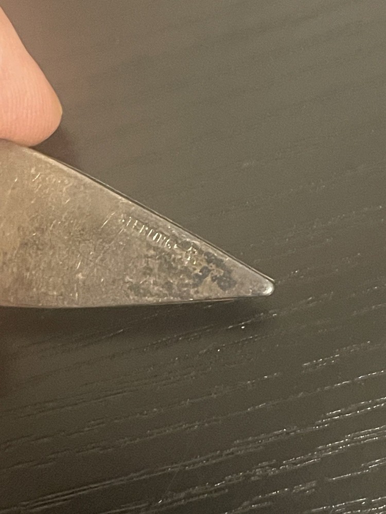 Antique Sterling Silver Tatting Shuttle Engraved Lace Tool