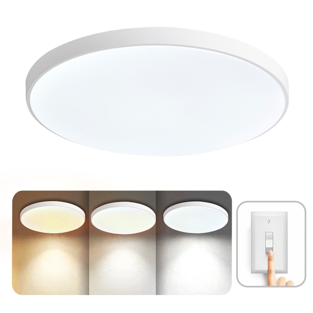 Flush Mount LED Ceiling Light 12 Inch, Ultra Thin 1.97" Low Profile Round
