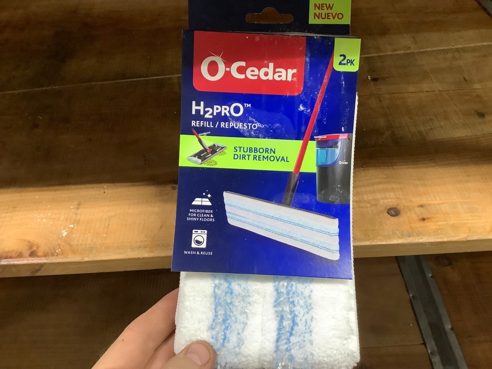 New O-Cedar H2prO Flat Mop Microfiber Refill Machine Washable Reusable 2 PACK