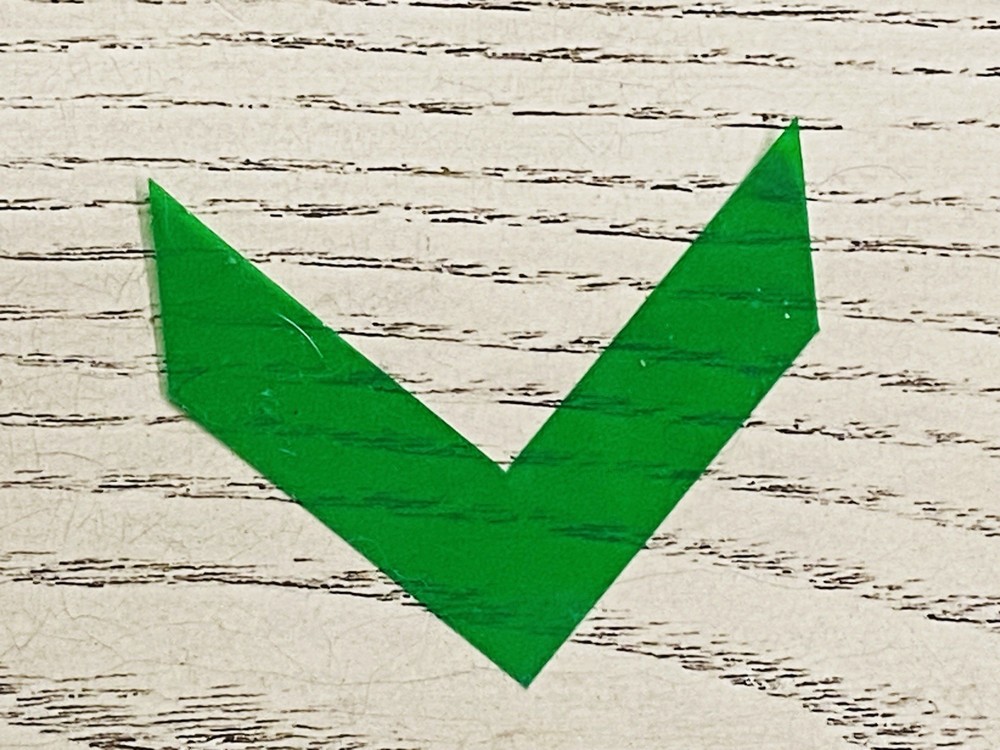 Vintage EXIT Sign Panel Green Acrylic Insert Arrow Emergency Light 6in NOS