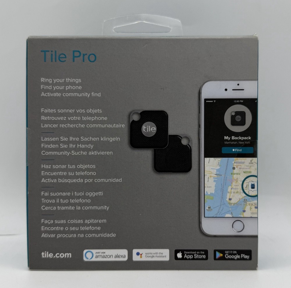 Tile Pro Tracker 2 pack T6001B Black - New - Sealed