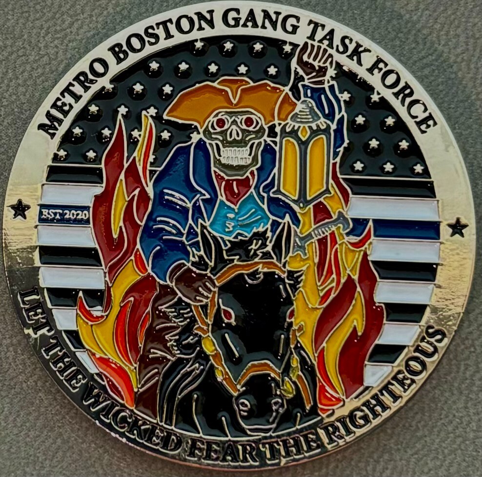 Metro Boston Gang Task Force Challenge Coin