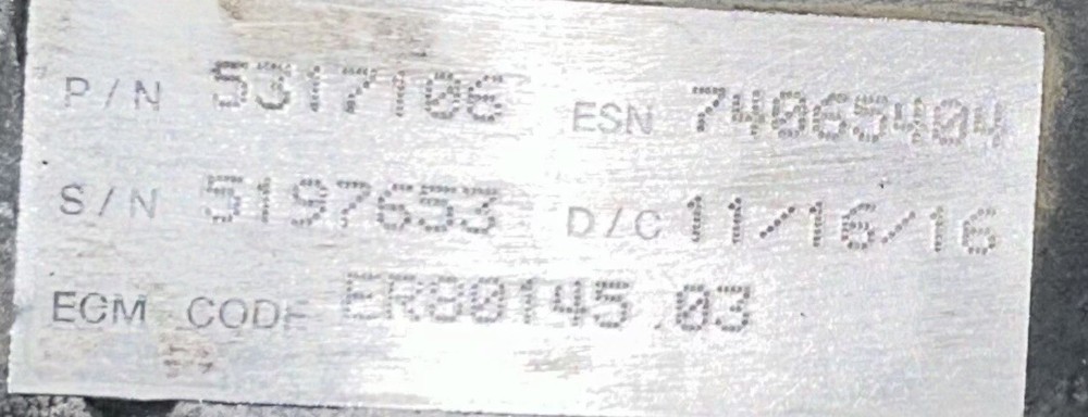 Cummins Engine Control Module 5317106