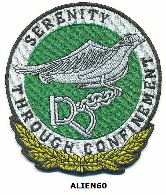 ALIEN "SERENITY THROUGH CONFINEMENT"- 5" GREEN PATCH - ALIEN60