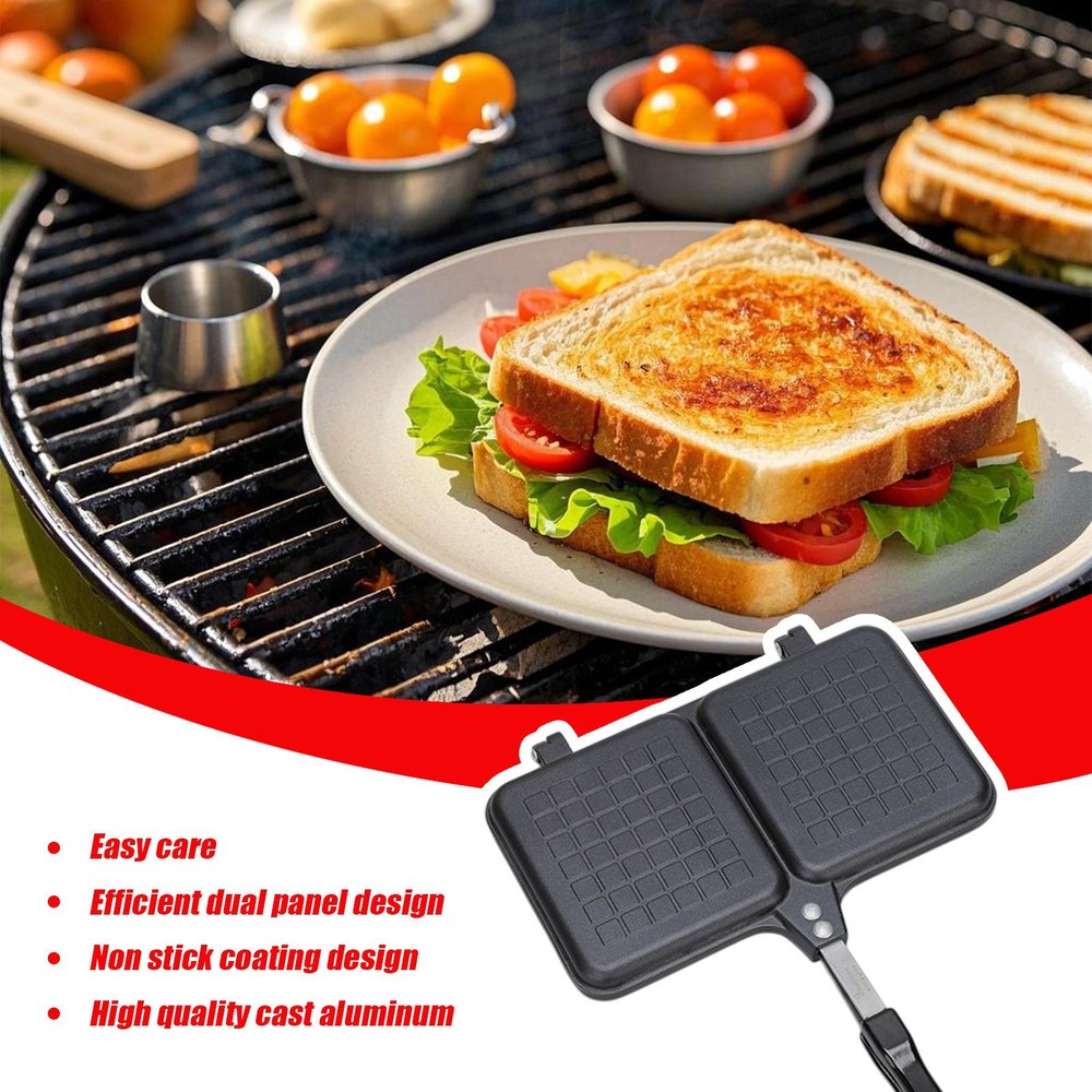 Hot Sandwich Maker Double Panel Stove Hot Sandwich Maker With Handle Handy