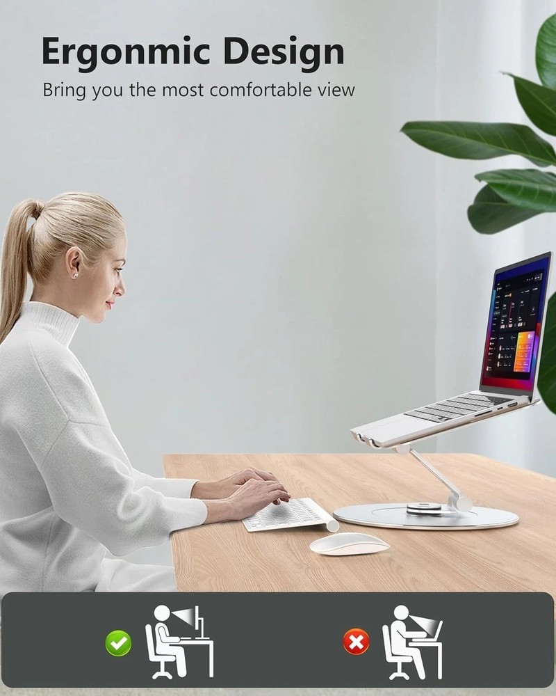 Adjustable Laptop Stand with Phone Holder