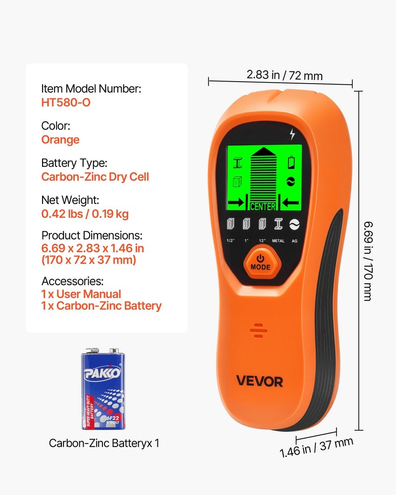 Stud Finder Wall Scanner 5 in 1 Electronic Wall Stud Detector Smart Sensor