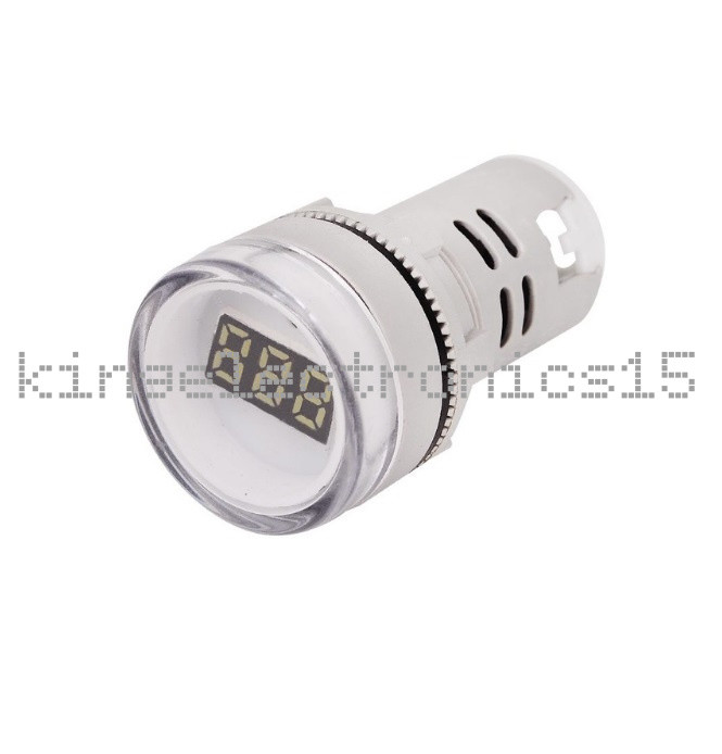 New 22MM White AC60-500V LED Voltmeter Voltage Meter Indicator Pilot Light
