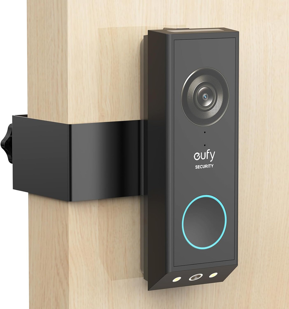 Anti-Theft Door Mount for Eufy E340, No-Drill Adjustable Mounting Bracket wit...