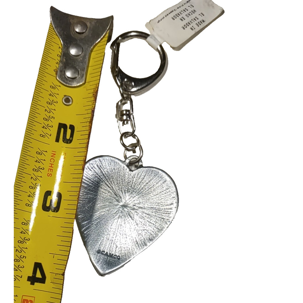 Daughter Heart Keychain Glitter Shine Scroll Work