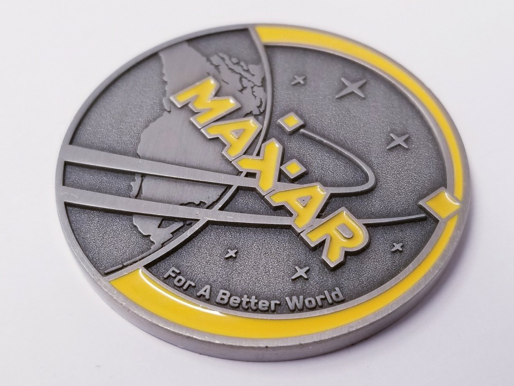 Masked Up Mission Focused Maxar 2" Challenge Coin