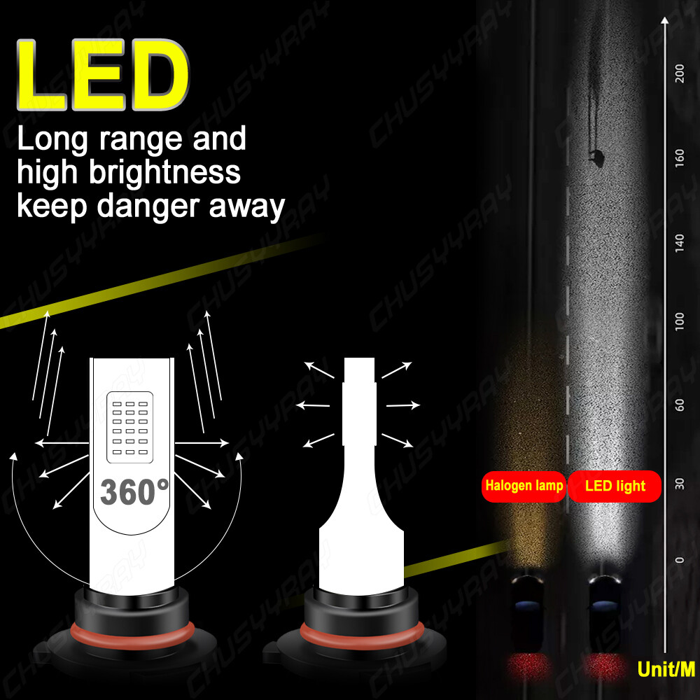 For Lincoln MKX 2007-2010 -6X LED Headlight High/lo Beam + Fog Light Bulbs Combo