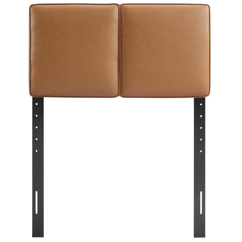 Modway Lindee Vegan Leather Twin Headboard in Tan