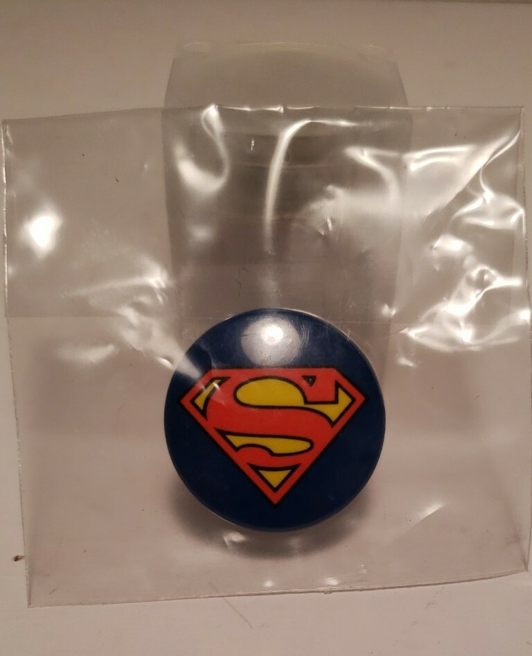 DC Comics Superman promo pinback pin vintage