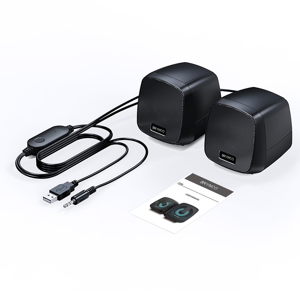 2.0 Channel RGB Computer Speakers | Compact Size with Dynamic Color-Changing ...