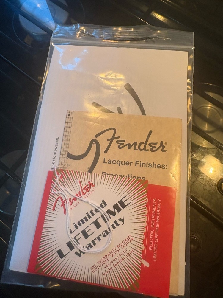 Fender Case Candy Manual Warranty Cloth Tags Care Instructions