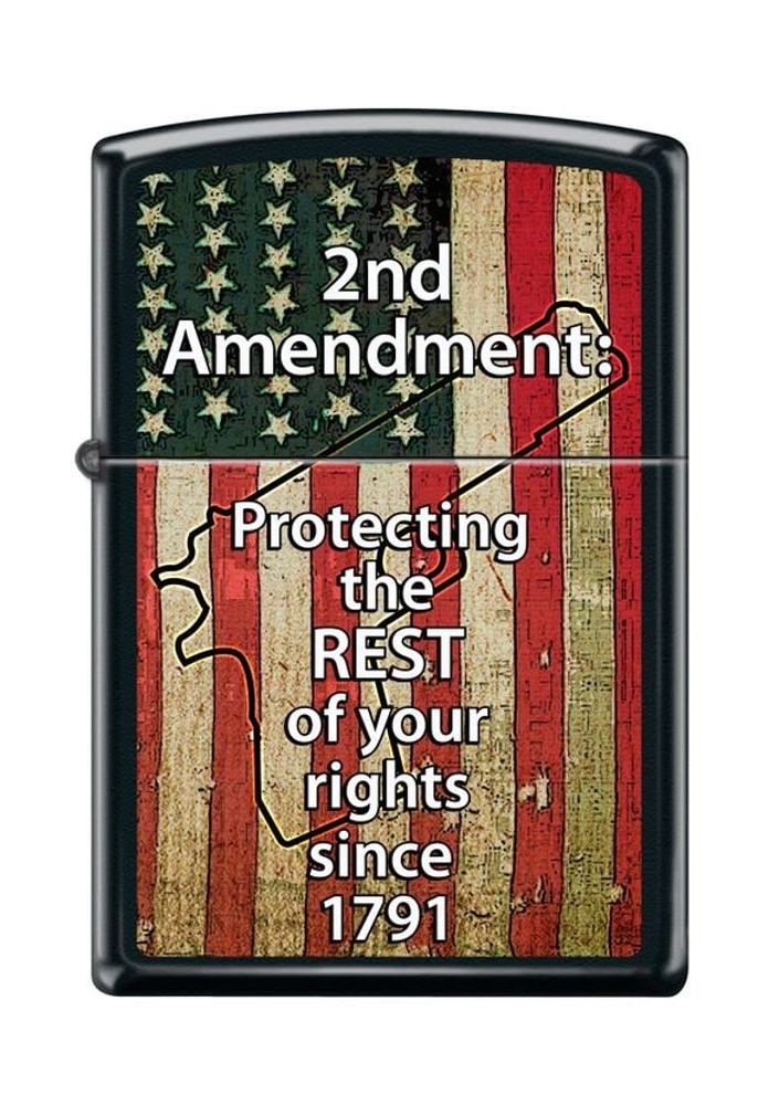 Zippo Lighter- Personalized Engrave for Second 2nd Amendment Protecting #Z5081