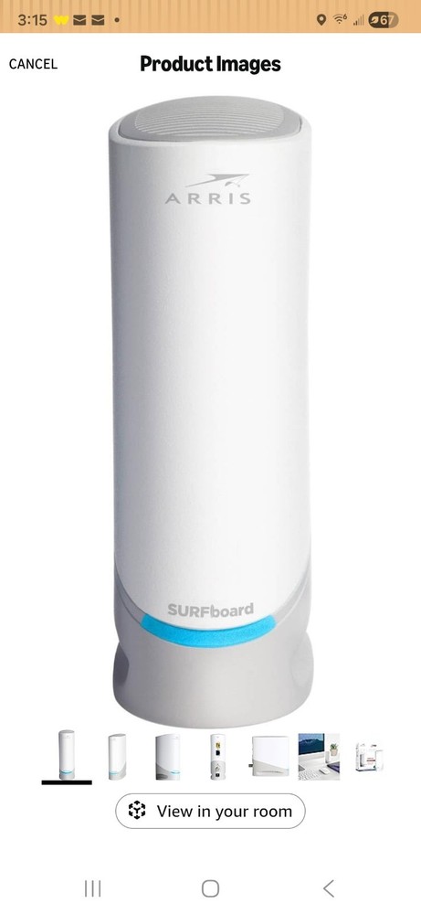 ARRIS SURFboard S33 DOCSIS 3.1 Multi‑Gig Cable Modem | 2.5Gbps + 1Gbps Refurbish