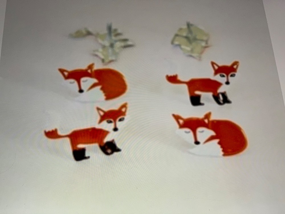 BRADS FOXES FUN FOX BRADS 12 PCS BRADS FUN FOX BRADS