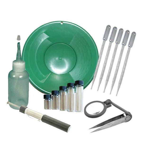 10" Green Gold Pan Panning Kit