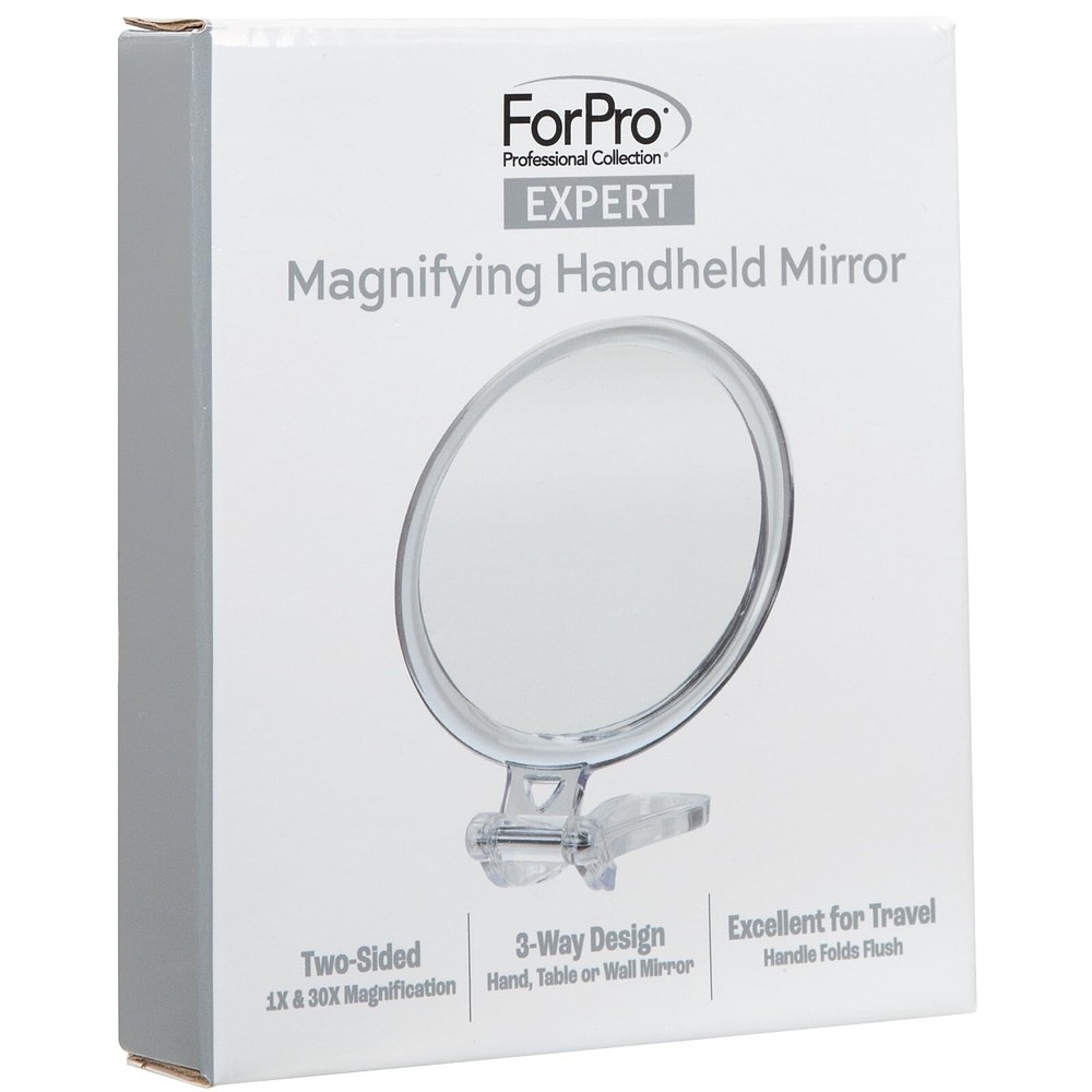 ForPro Professional Collection Expert 30X Magnifying Handheld Mirror, Double-...