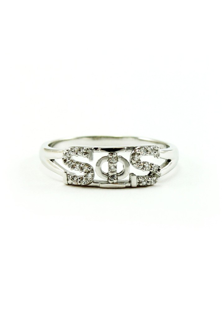 Swing Phi Swing Sterling silver ring with CZ's