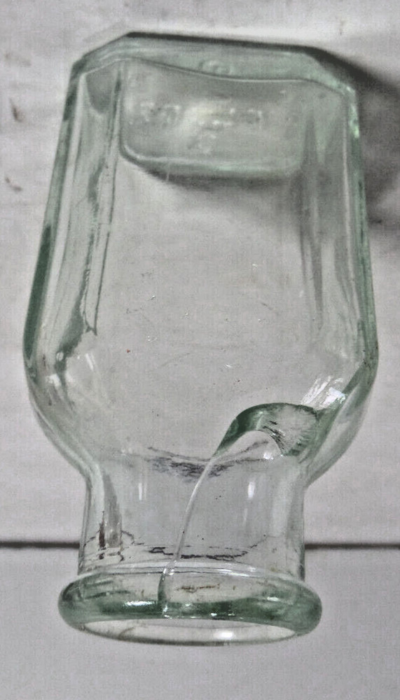old bottle unmarked crack bottle antique EMPTY