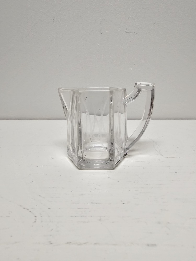 Vintage EAPG Krys-Tol  Creamer In Chippendale Panel Pattern With Beatiful Etchin