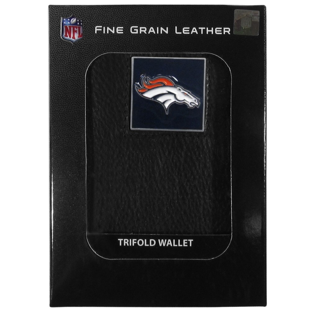 Denver Broncos Deluxe Leather Tri-fold Wallet Officially Licensed