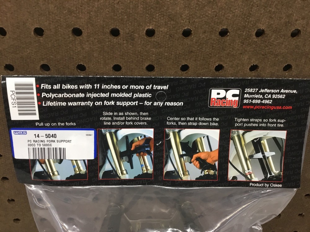 PCRACING FORK SUPPORT 80-500CC (BLACK) | 14-5040