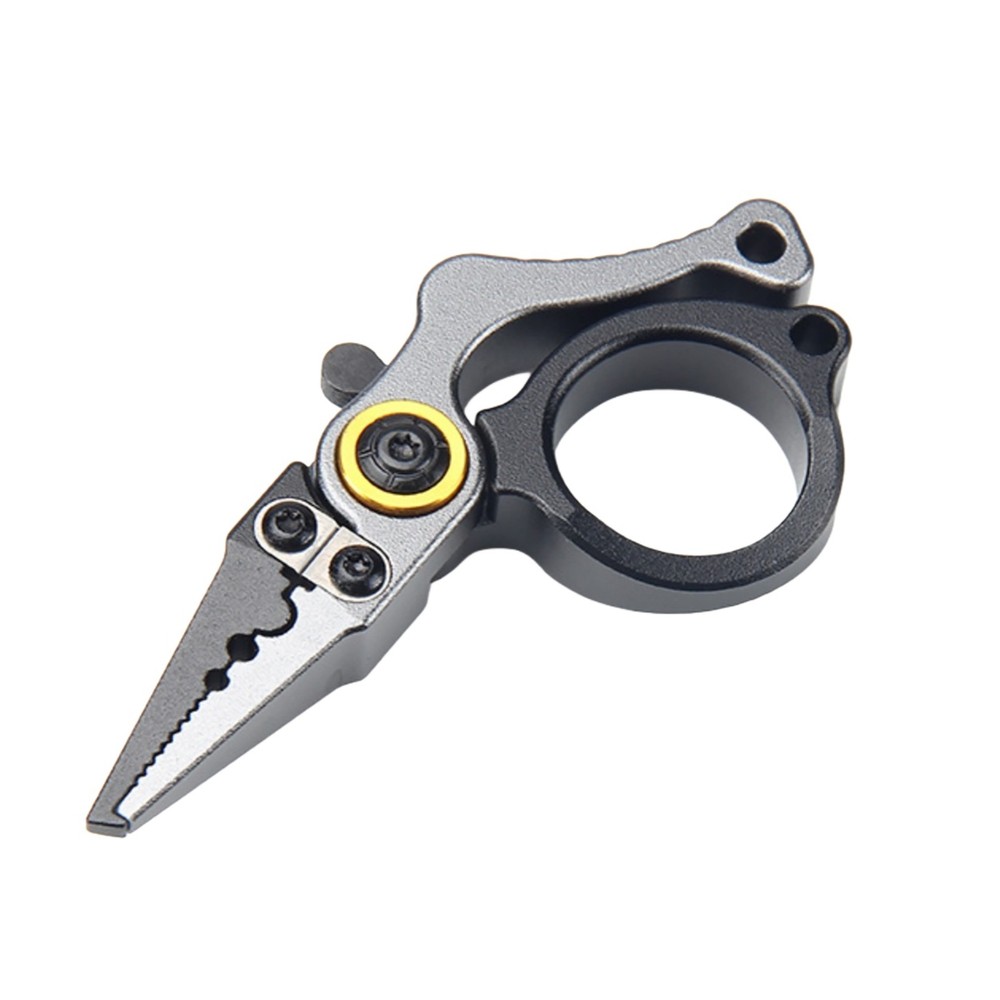1× Anti-Rust Mini Fishing Pliers Scissors Line Cutter Hook Remover Split Ring