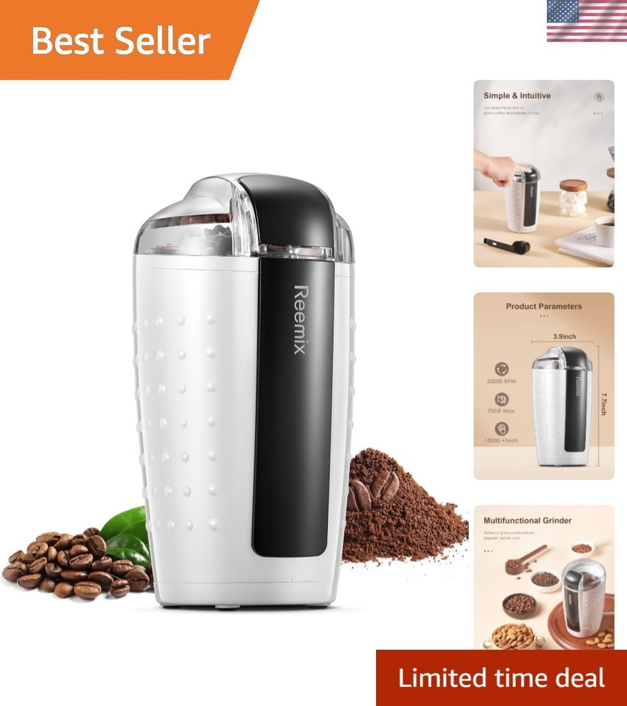 Coffee Grinder, Electric Coffee Grinder with 3.5Oz Large capacity, One-Touch ...