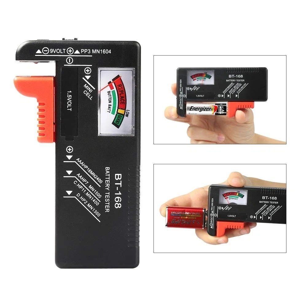 2 Pack Battery Tester, Universal Battery Checker for AA / AAA / C / D / 9V