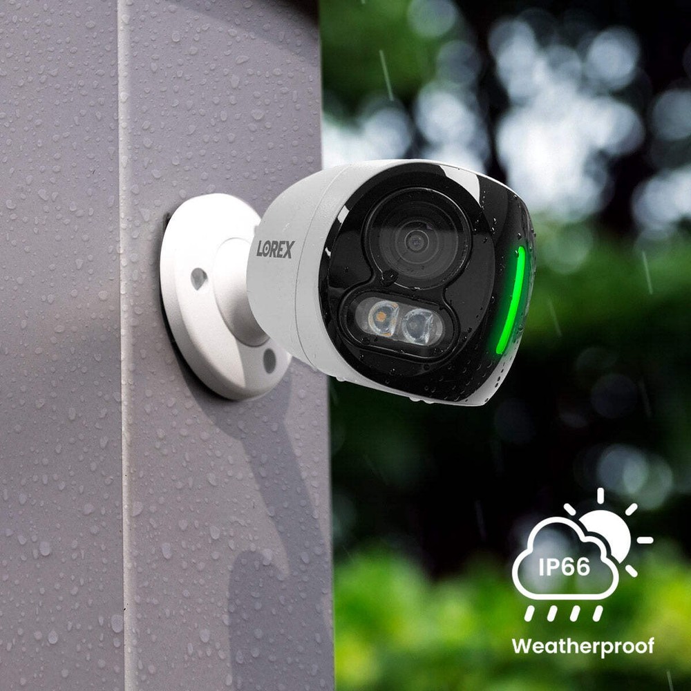 Lorex 4K Dual Lens Wi-Fi Security Camera with Smart Security Lighting