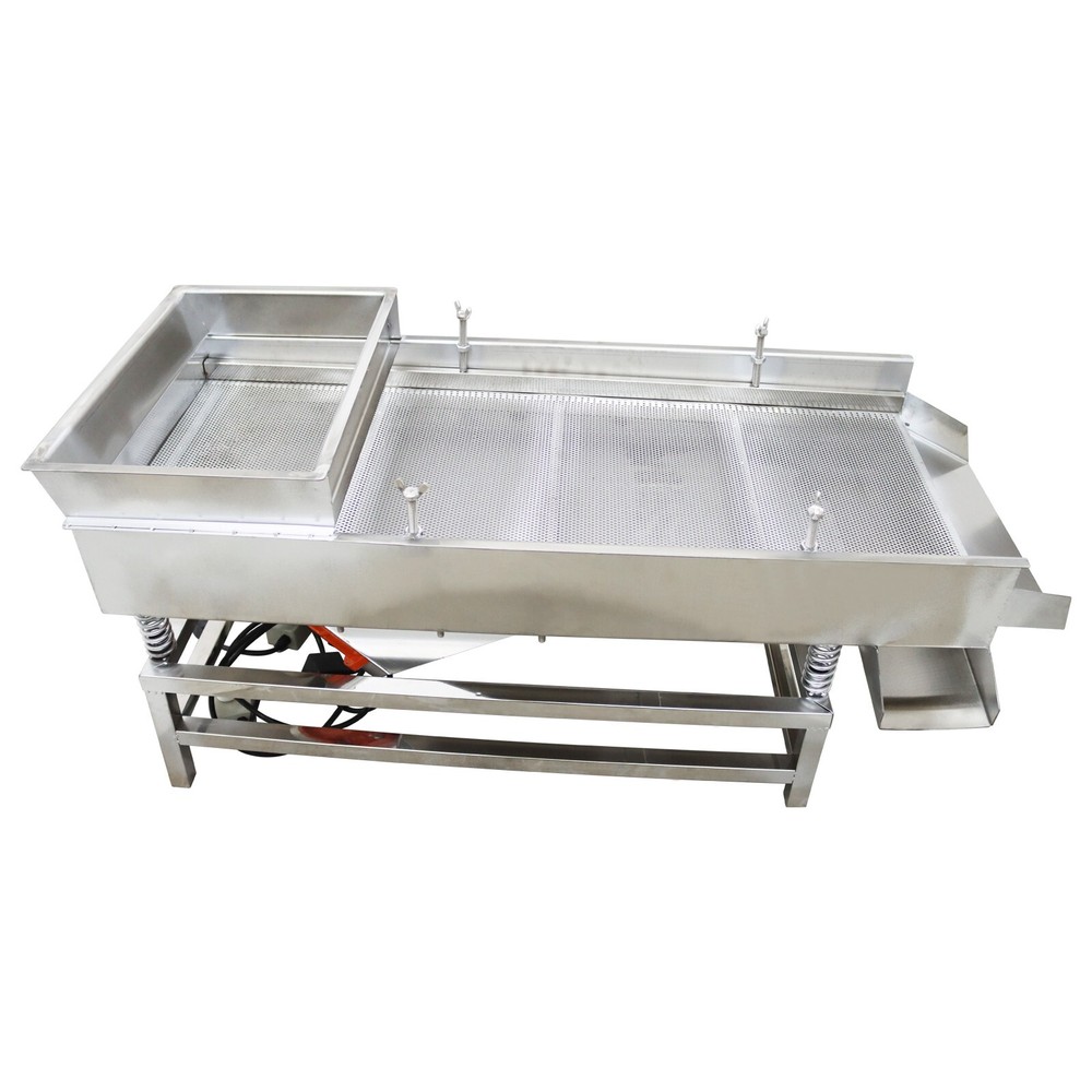 Electric Linear Vibrating Screen Sifter Sieve Machine 3mm Screen Single Layer