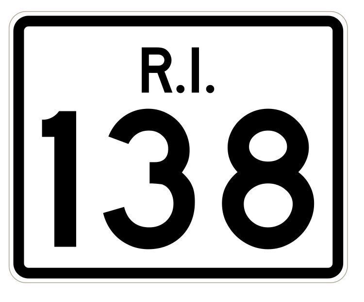 Rhode Island State Road 138 Sticker Decal