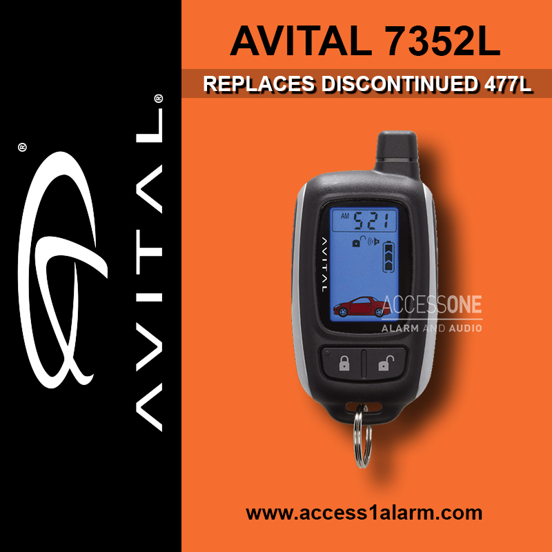 Avital 477L 2-Way LCD Replacement Remote Control Transmitter EZSDEI477 7352L
