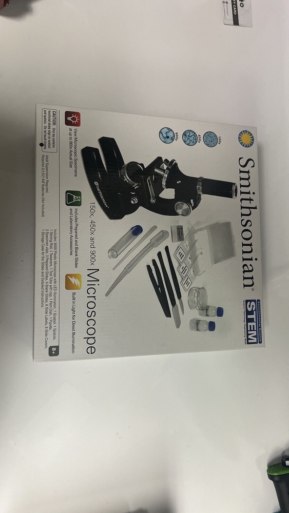 Microscope Kit Kids Ages 8+ STEM Smithsonian