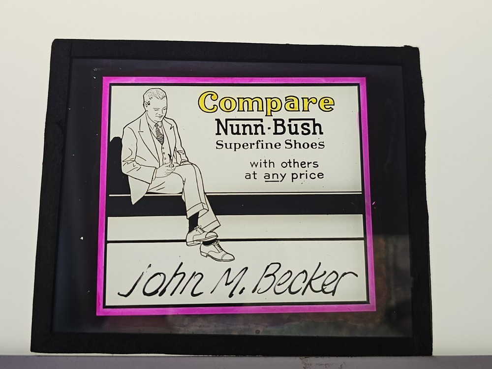 Vintage Nunn- Bush Shoes Magic Lantern Slide