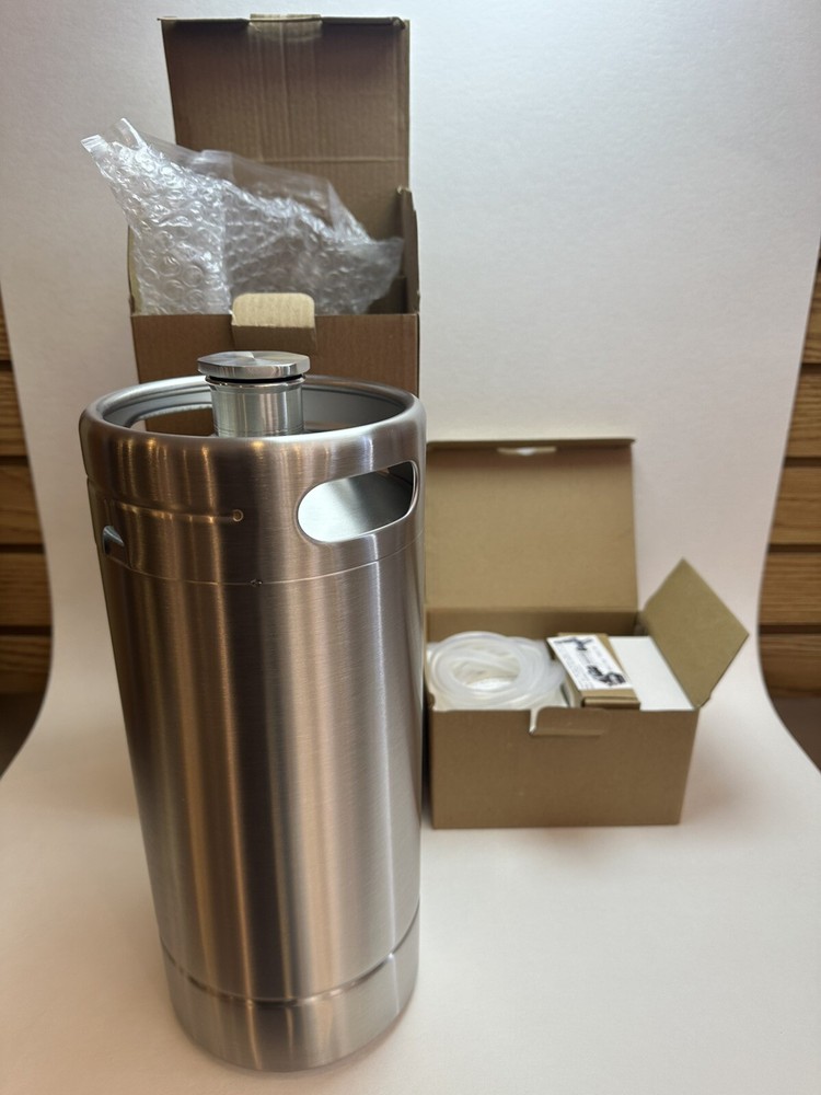 128oz Stainless Home brew Pressurized Beer Mini Keg & Regulator NEW