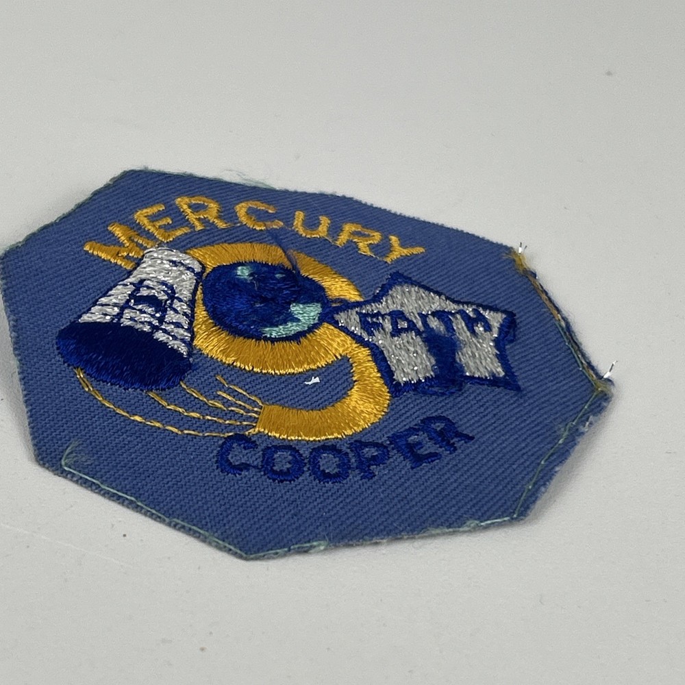 NASA APOLLO MERCURY Space Program Patch Embroidered Badge Vintage Gray B1598