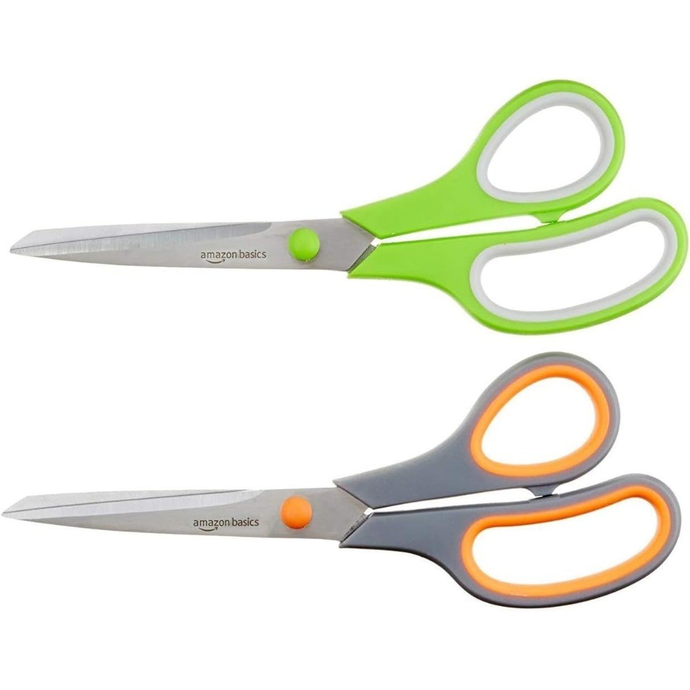 PVD Coated Stainless Steel Scissors 2 Pack Multipurpose Sharp Office Craft