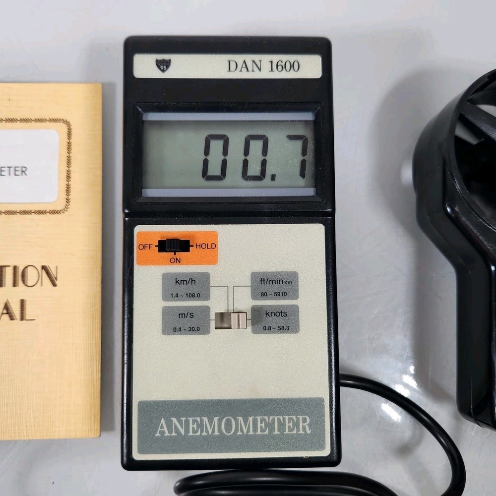 Interstate Electric 95 Anemometer with Vane Probe DAN 1600 Tested Working