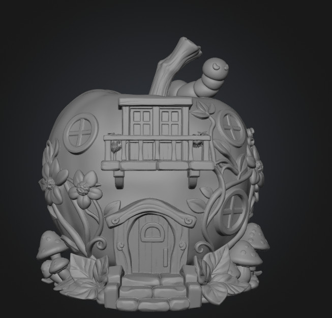 Enchanted Apple Cottage STL File 3D Printable
