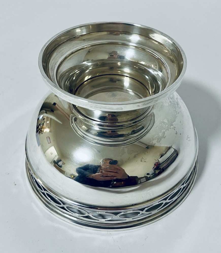 Large Antique Solid Sterling Silver Bonbon Dish / Rose Bowl 1921
