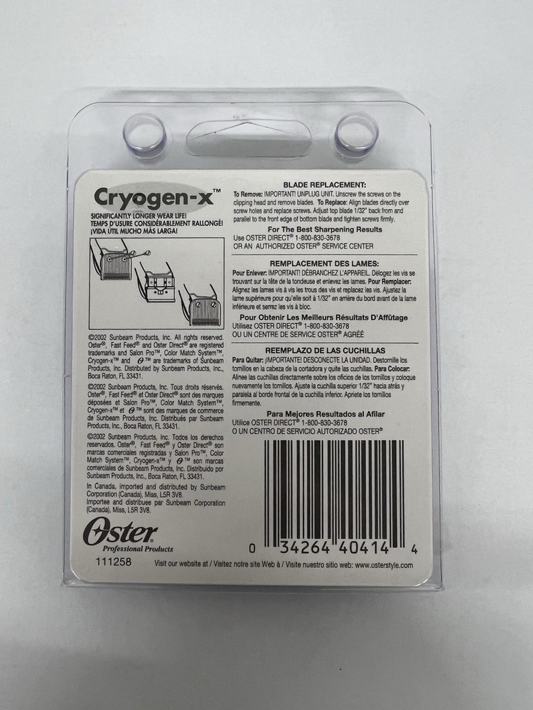 Oster Cryogen-x Fast Feed Fine Replacement Blade | 76913-536