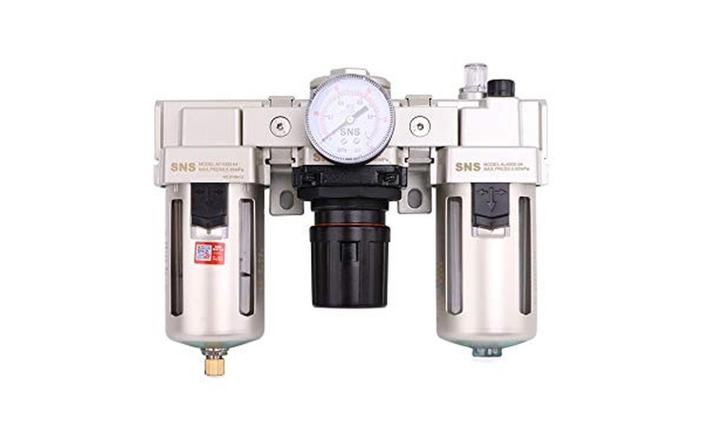 SNS 1/2" NPT Compressed Air Filter Regulator Lubricator Three Unit Combo FRL ...