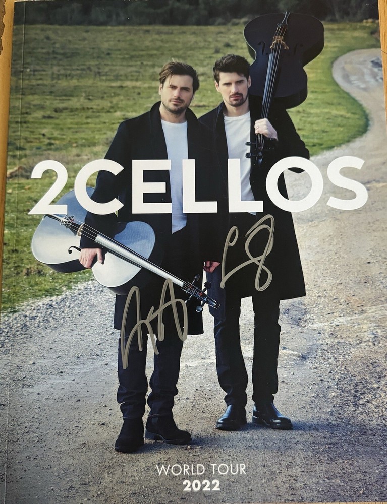 2Cellos Signed  Autographed Tour Book Program With Pull Out Poster