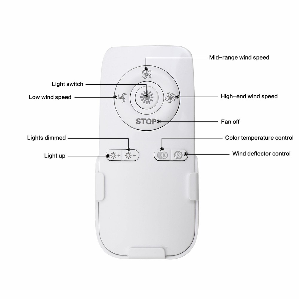 Ceiling Fan Light+Remote Control Modern Invisible fan LED Light Ceiling Mounted