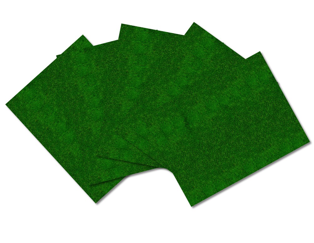 O Scale Grass Model Train Scenery Sheets –5 Seamless 8.5x11 Dark Green